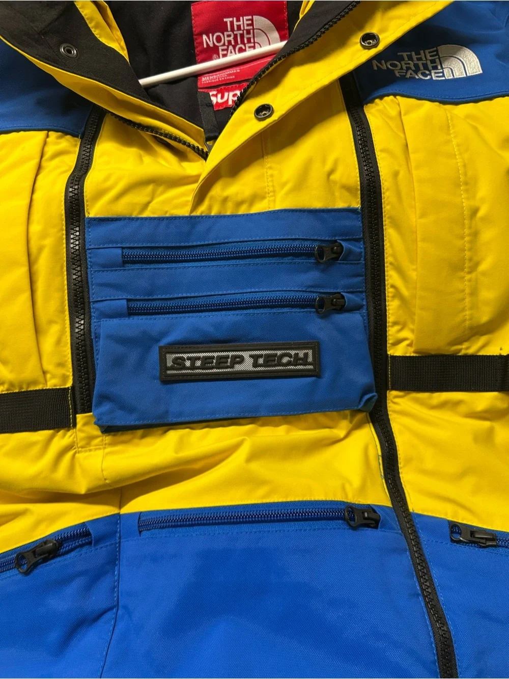 The North Face Blue and Yellow Steep Tech Ski Jacket
